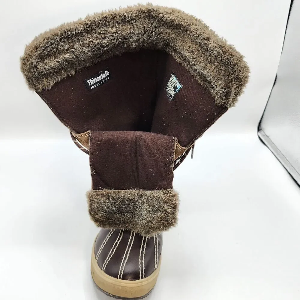 Skechers Womens Highlanders Brown Suede Upper Thinsulate Winter Boots Size 7 NEW